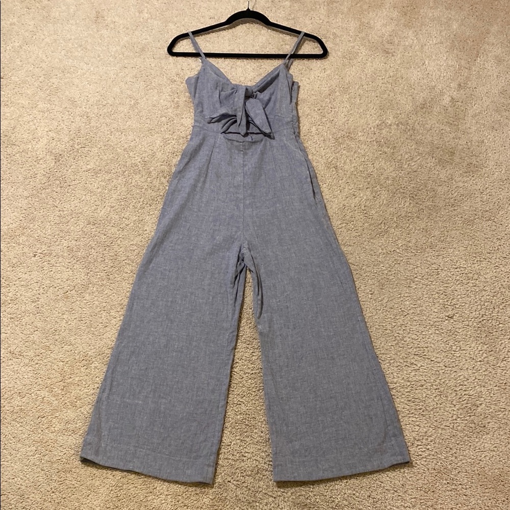 INTERMIX Jenny Double Tie Front Linen Jumpsuit size 2
